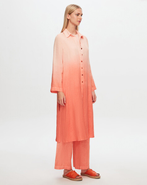 T24Y-3000 Gradient Long Linen Shirt - 1