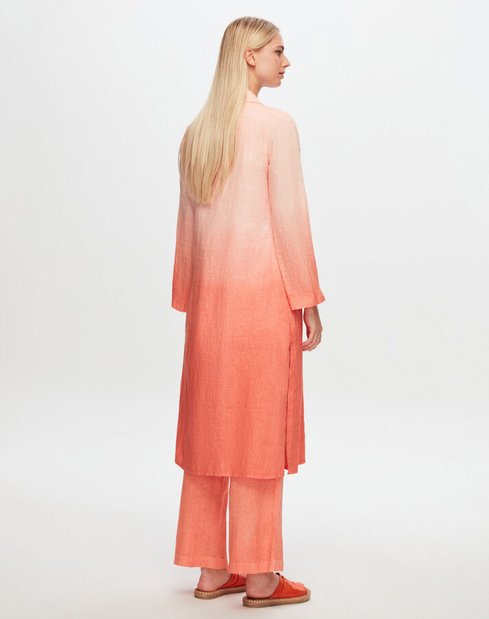 T24Y-3000 Gradient Long Linen Shirt - 2