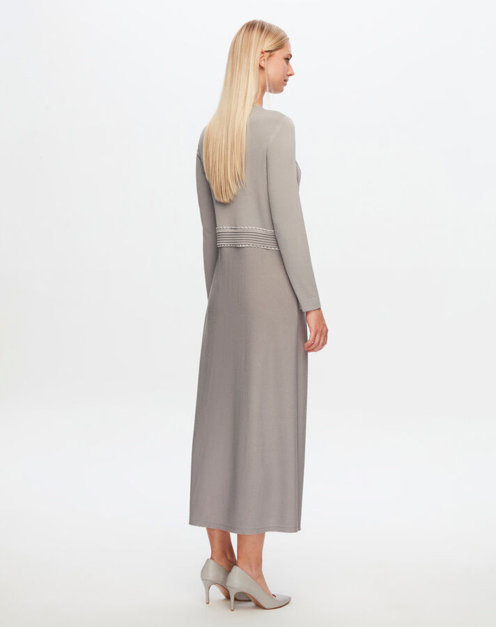 Knitwear Linen Pocket Long Dress - 13