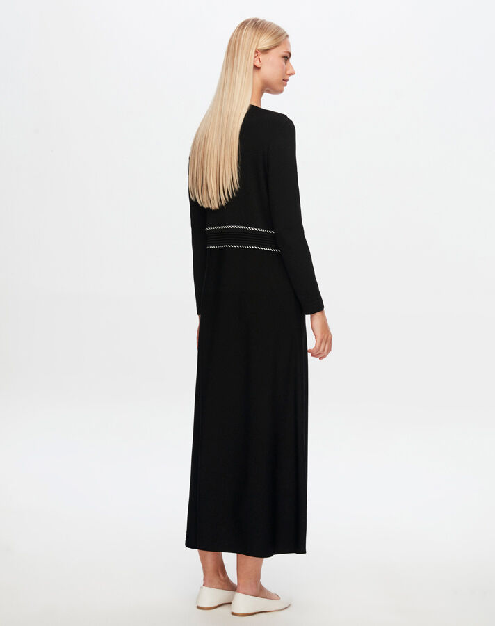 Knitwear Linen Pocket Long Dress - 15