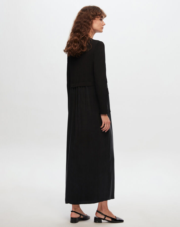 T24Y-4024 Hair Braid Detailed Knitwear Cupro Long Dress - 13