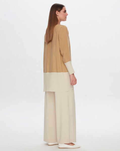 T24Y-6050 Etek Ucu Düğme Detaylı Cupro Tunik CRAFT - 2