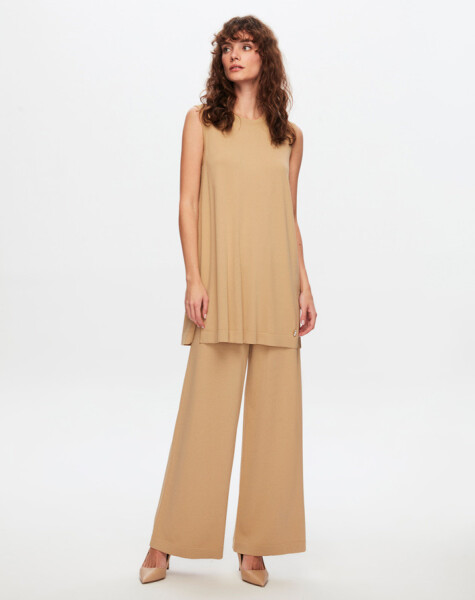 T24Y-7001 Wide Leg Knitwear Trousers - 37