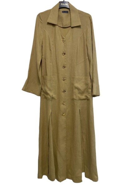 T24Y-8015 Button Detailed Long Linen Jacket - 12