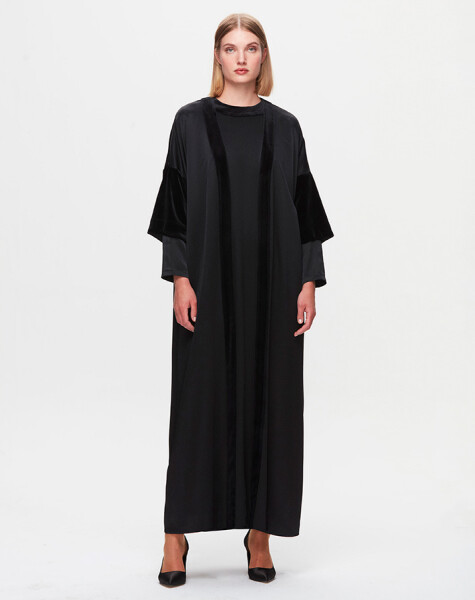 T25K-0007 İç Elbiseli Kaftan - 4