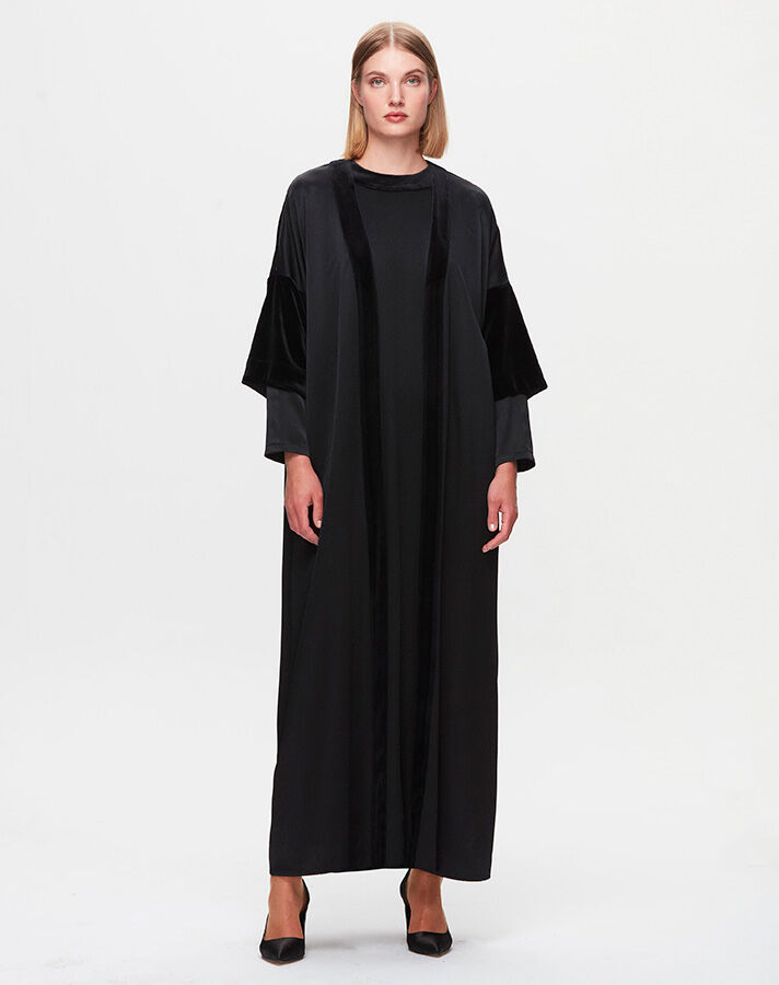T25K-0007 İç Elbiseli Kaftan - 4