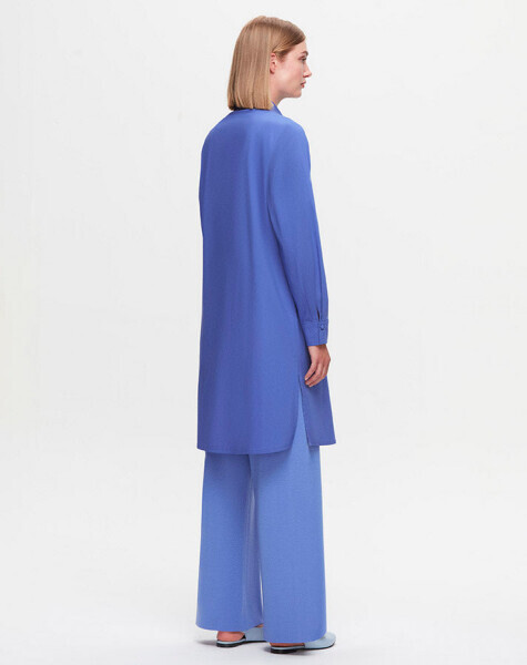 T25K-3004 Tek Cepli Poplin Gömlek SAPPHIRE - 3