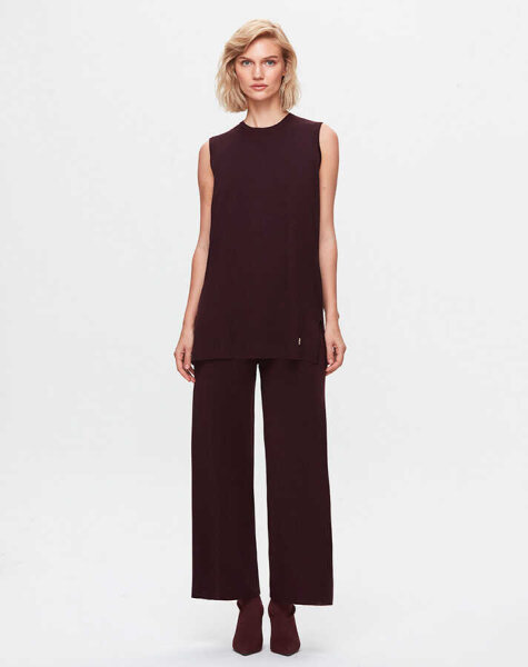 T25K-6000 Kolsuz Basic triko tunik TROTA-OUBERGİNE 