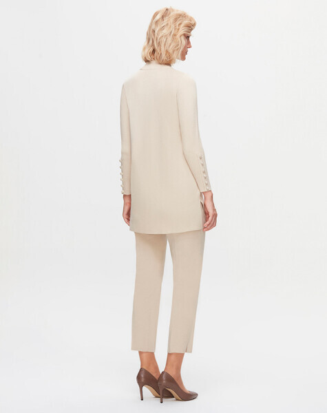 T25K-6001 Uzun Kollu Basic Triko Tunik YY872-BONE - 2