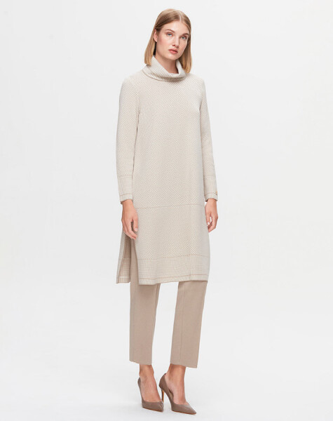 T25K-6017 High Collar Long Tunic - 4