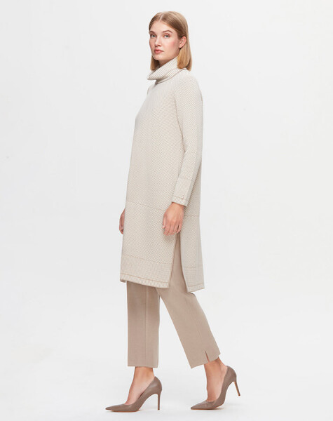 T25K-6017 High Collar Long Tunic - 5
