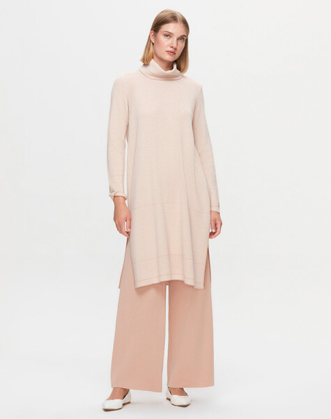 T25K-6017 High Collar Long Tunic - 1