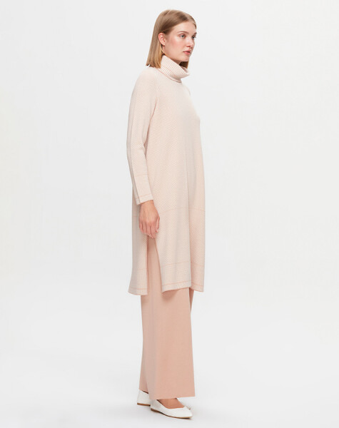 T25K-6017 High Collar Long Tunic - 2