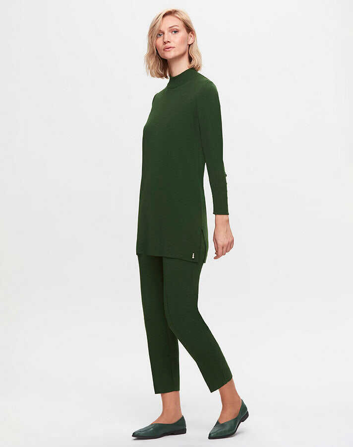 T25K-7000 Dar Paça Triko Pantolon FOTO-EMERALD - 1