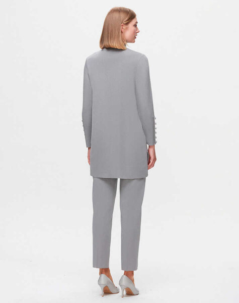 T25K-7000 Dar Paça Triko Pantolon VİALE-GREY - 2