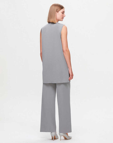 T25K-7001 Bol Paça Triko Pantolon VİALE-GREY - 2