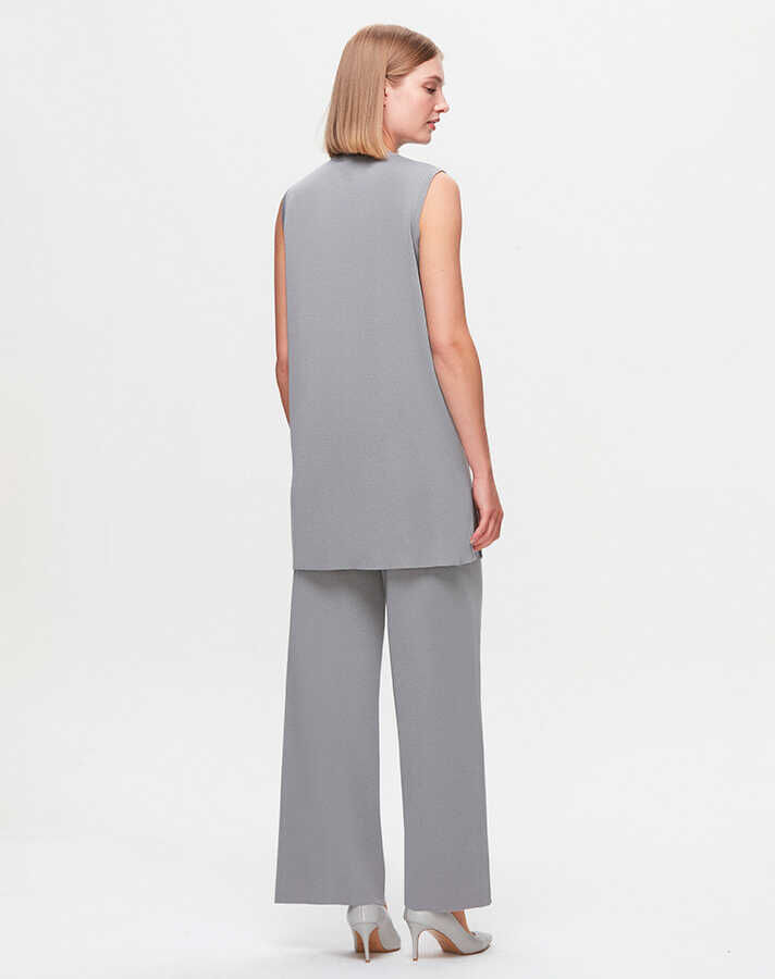 T25K-7001 Bol Paça Triko Pantolon VİALE-GREY - 2