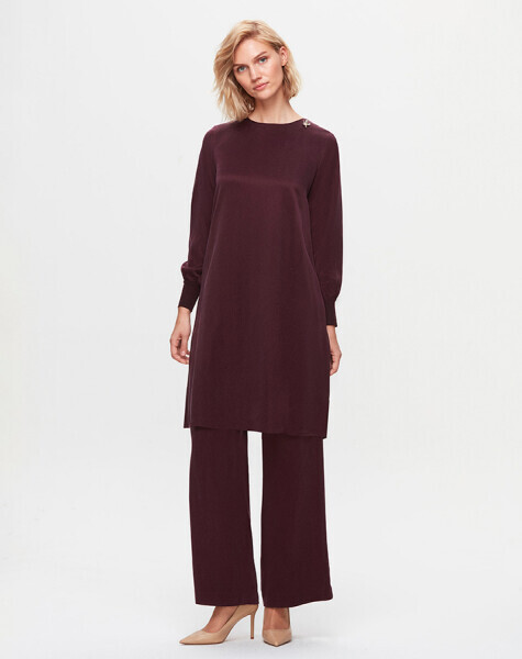 T25K-7015 Bol Paça Cupro Pantolon OUBERGINE - 2