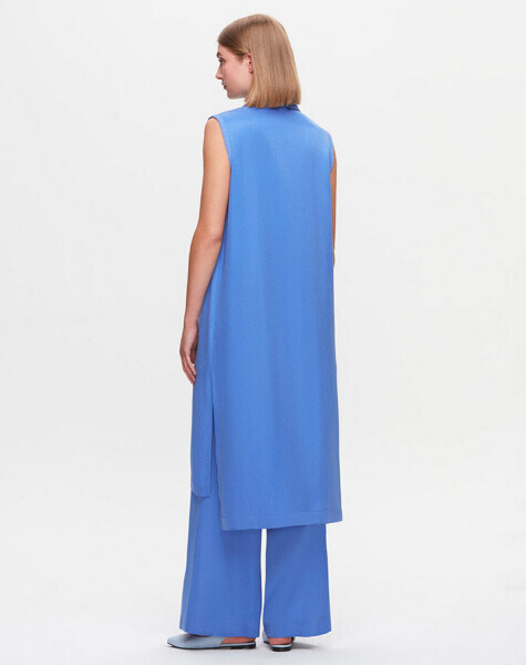 T25K-7015 Bol Paça Cupro Mavi Pantolon - MISS DALIDA (1)