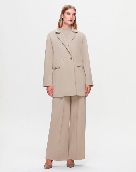 T25K-8009 Çelik Örgü Blazer Ceket 8YR71-STONE 