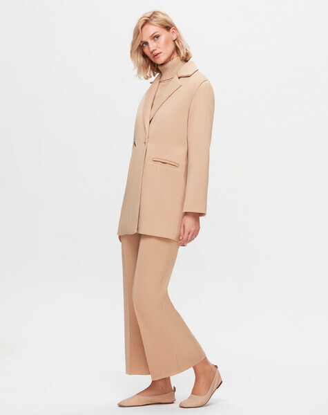 T25K-8009 Çelik Örgü Blazer Ceket DIDO-BEİGE - 2