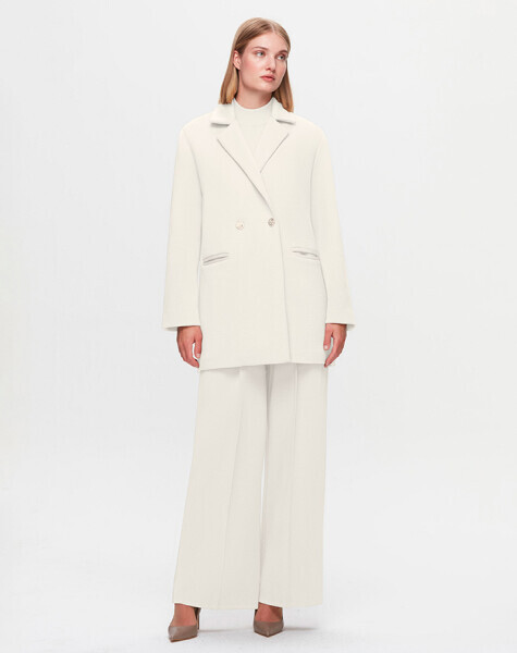 T25K-8009 Çelik Örgü Blazer Ceket FEDE-ECRU 