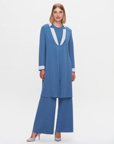 T25K-9003 Collar Detailed Agraffiti Long Cardigan - 14
