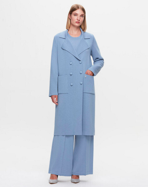 Krvaze Kesim Triko Mavi Hırka - 1