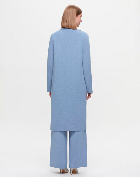 Krvaze Kesim Triko Mavi Hırka - 3