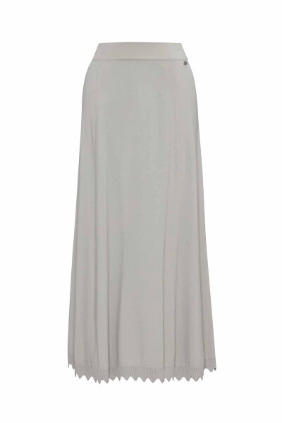 Etek Ucu Dilimli Triko Smoke Etek - 2