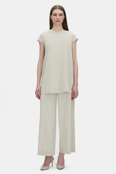 Kolsuz Basic Triko Mavi Tunik - 22