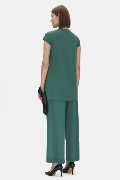 Kolsuz Basic Triko Olive Tunik - 6