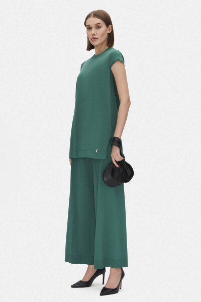 Kolsuz Basic Triko Olive Tunik - 7