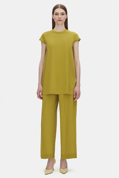 Kolsuz Basic Triko Olive Tunik - 10