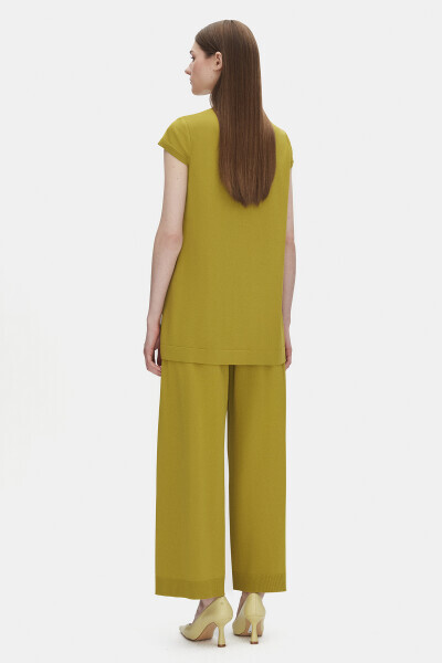 Kolsuz Basic Triko Olive Tunik - 11