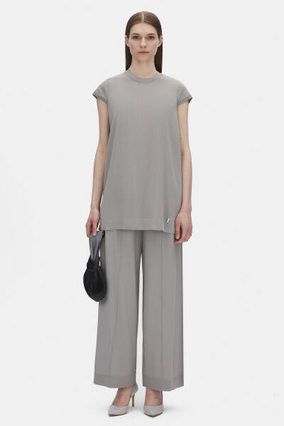 Kolsuz Basic Triko Olive Tunik - 12