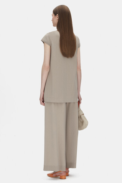 Kolsuz Basic Triko Olive Tunik - 21