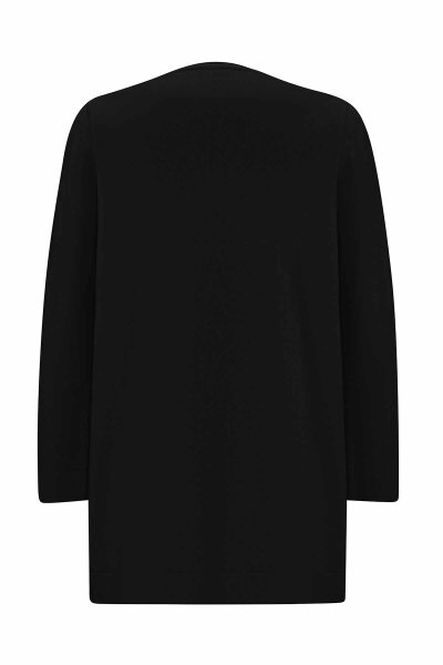 Yakası Düğmeli Triko Siyah Tunik - MISS DALIDA (1)