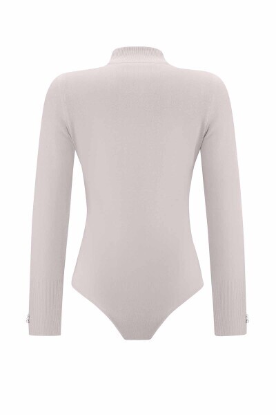 Touch Me Dik Yaka Krem Bodysuit - 2