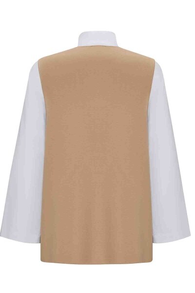 V Yaka Kolsuz Triko Craft Tunik - 2