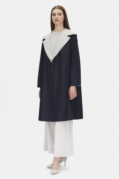 Hafif Yumoş Lacivert Mont - MISS DALIDA