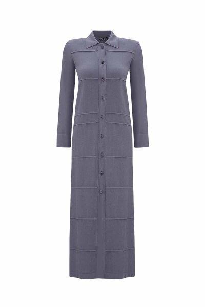 Gömlek Yaka Uzun Triko Bullet Hırka - MISS DALIDA