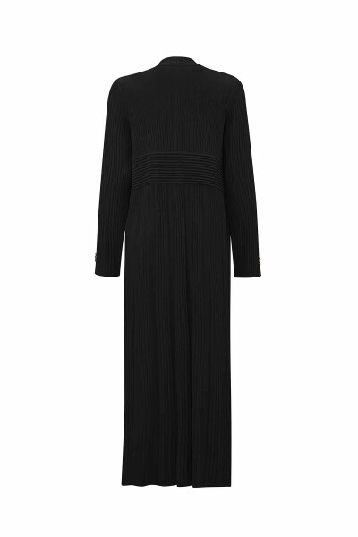 Fitilli Uzun Triko Siyah Hırka - MISS DALIDA (1)