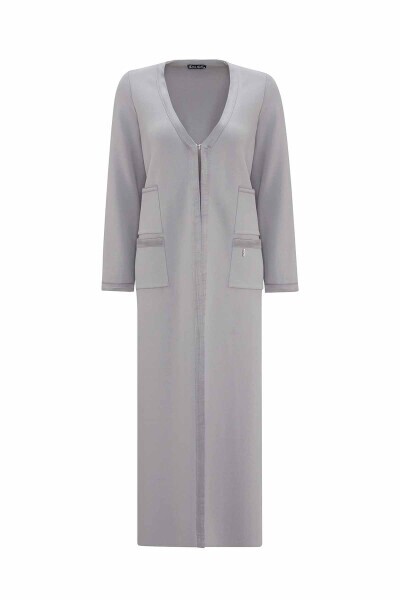 Dört Cepli Triko Gri Hırka 