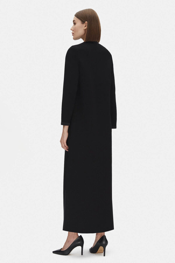 Dört Cepli Triko Siyah Hırka - 3