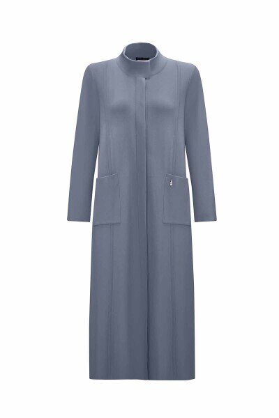 Dik Yaka Uzun Triko Bullet Hırka 