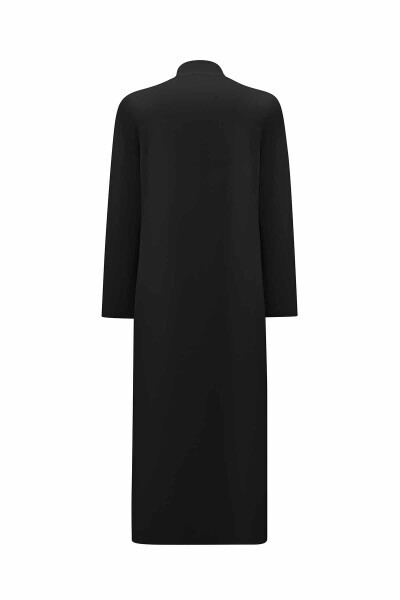 Dik Yaka Uzun Triko Siyah Hırka - MISS DALIDA (1)