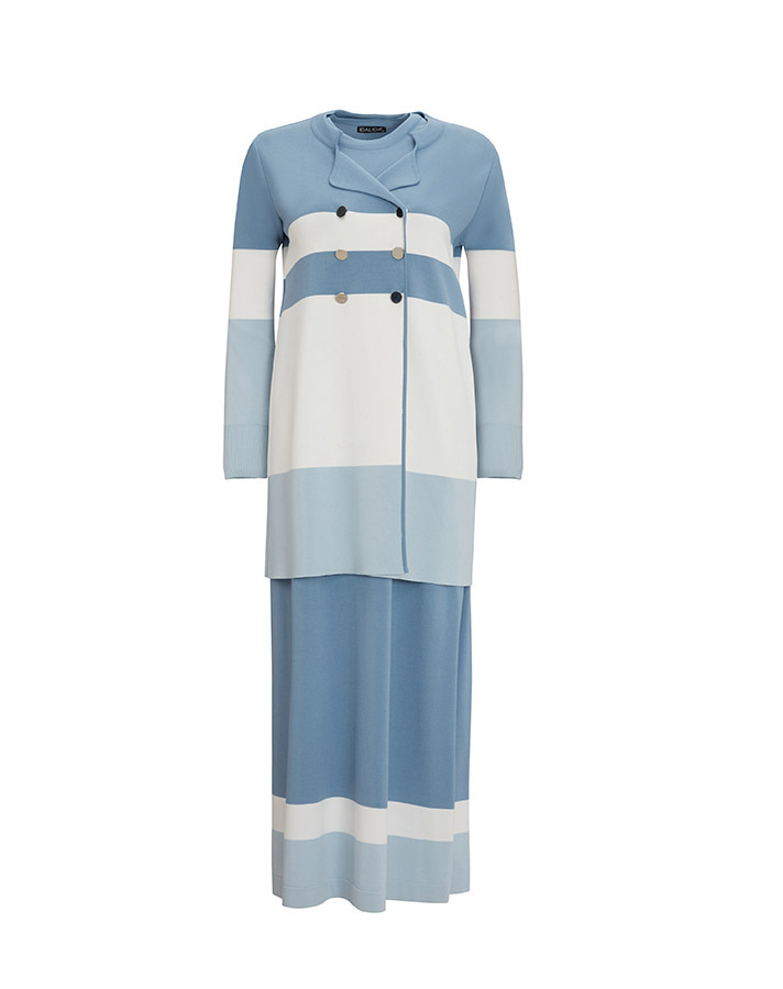 T25Y-0001 Double Breasted Collar Jacket Dress Suit - 6