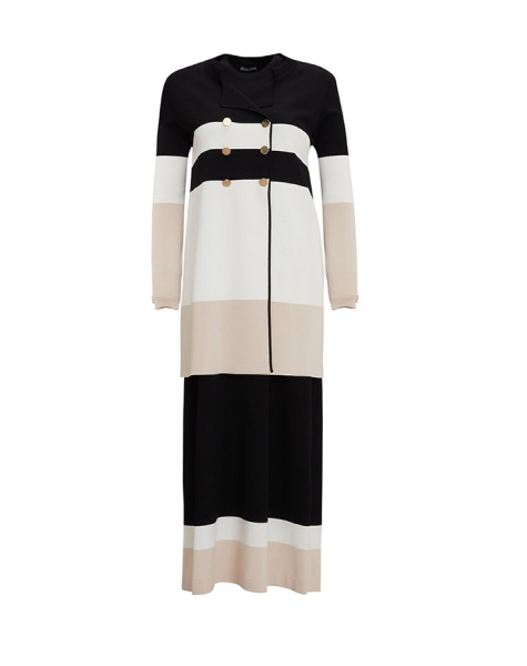 T25Y-0001 Double Breasted Collar Jacket Dress Suit - 8
