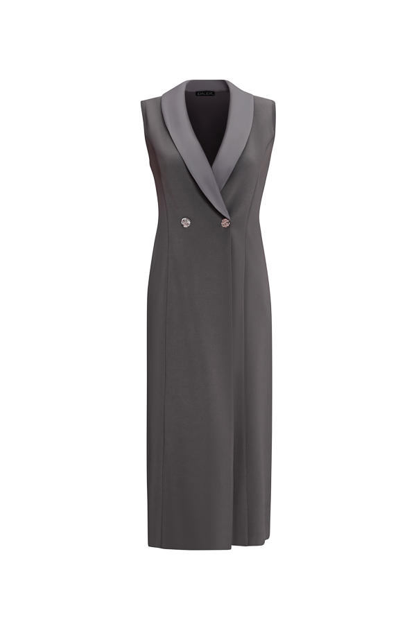 T25Y-1002 Cupro Collar Buttoned Stylish Vest - 10